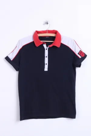 Gucci Womens XL Polo Shirt Navy Cotton Sport Italy