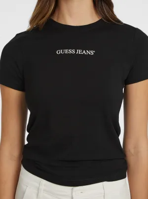 Guess Jeans Black Short Sleeve Logo T-Shirt Guess