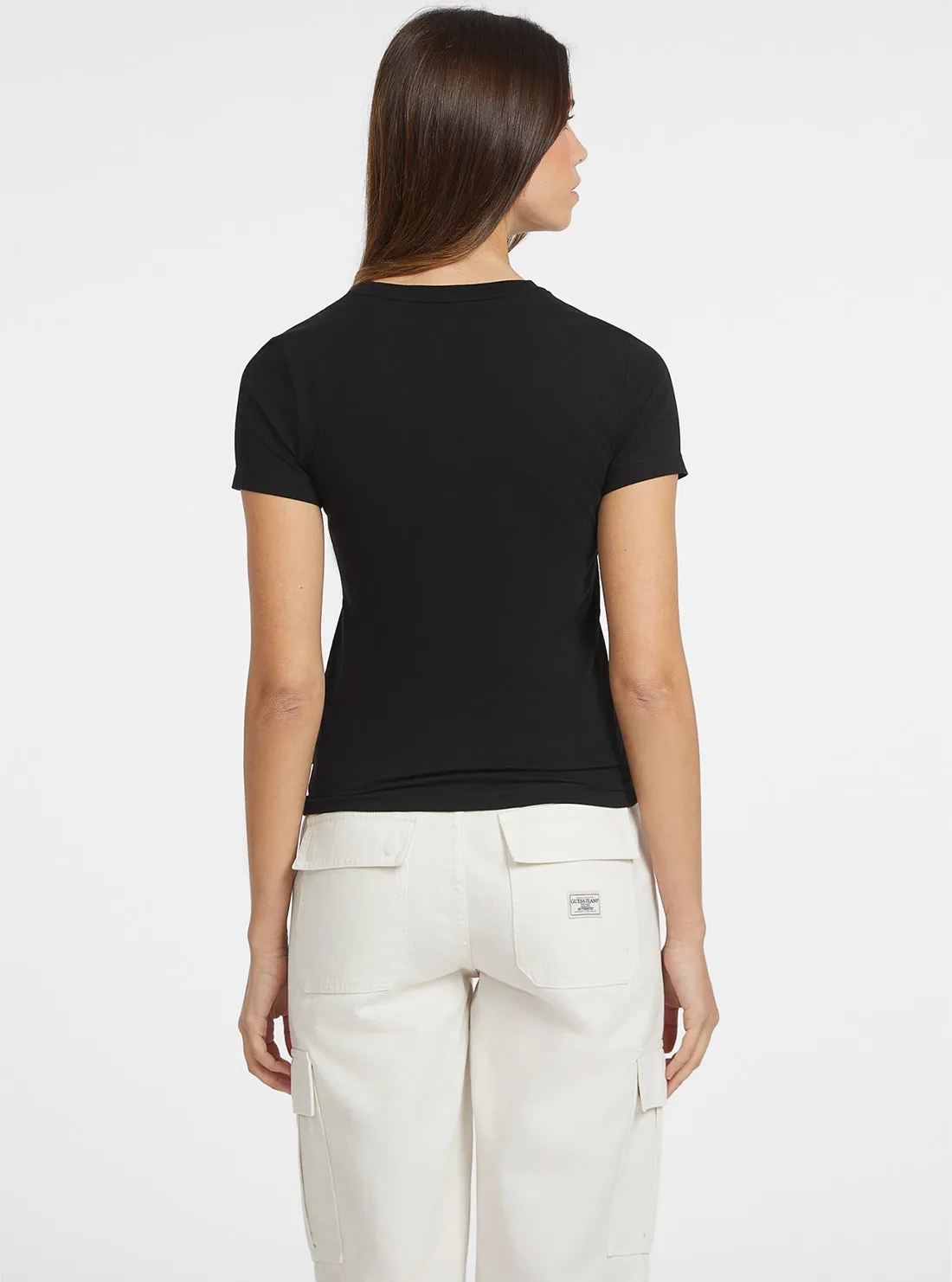 Guess Jeans Black Short Sleeve Logo T-Shirt Guess