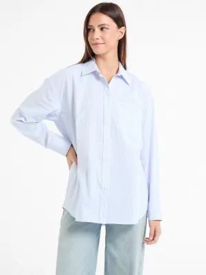Guess Jeans Blue Oversized Shirt Guess