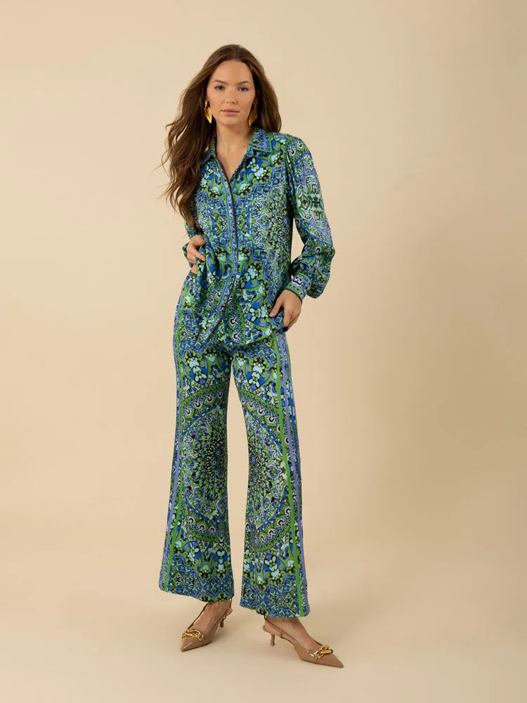 Hale Bob Kyla Blouse Emerald