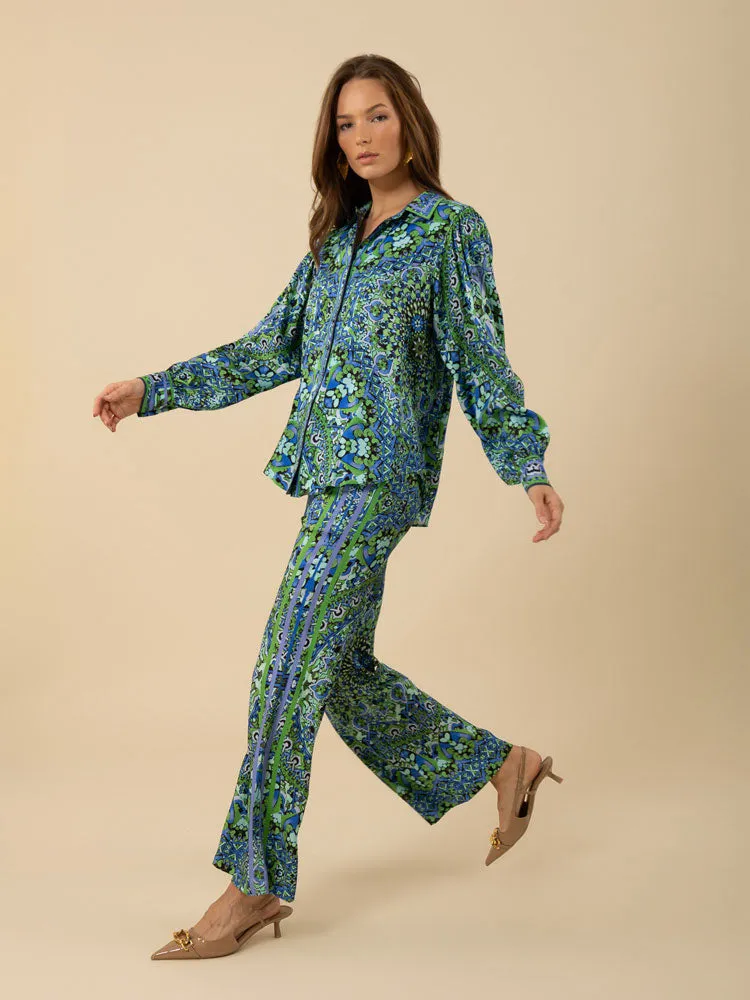 Hale Bob Kyla Blouse Emerald