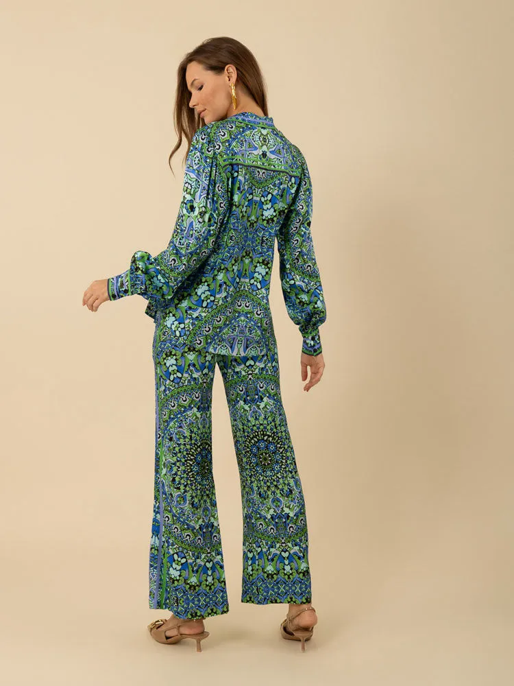 Hale Bob Kyla Blouse Emerald