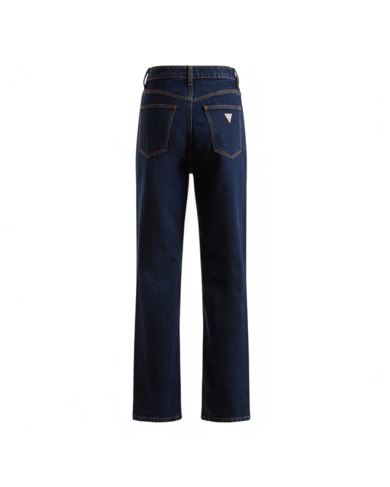 High-Rise Straight Leg Mom Denim Jeans In Authentic Dark Wash Guess