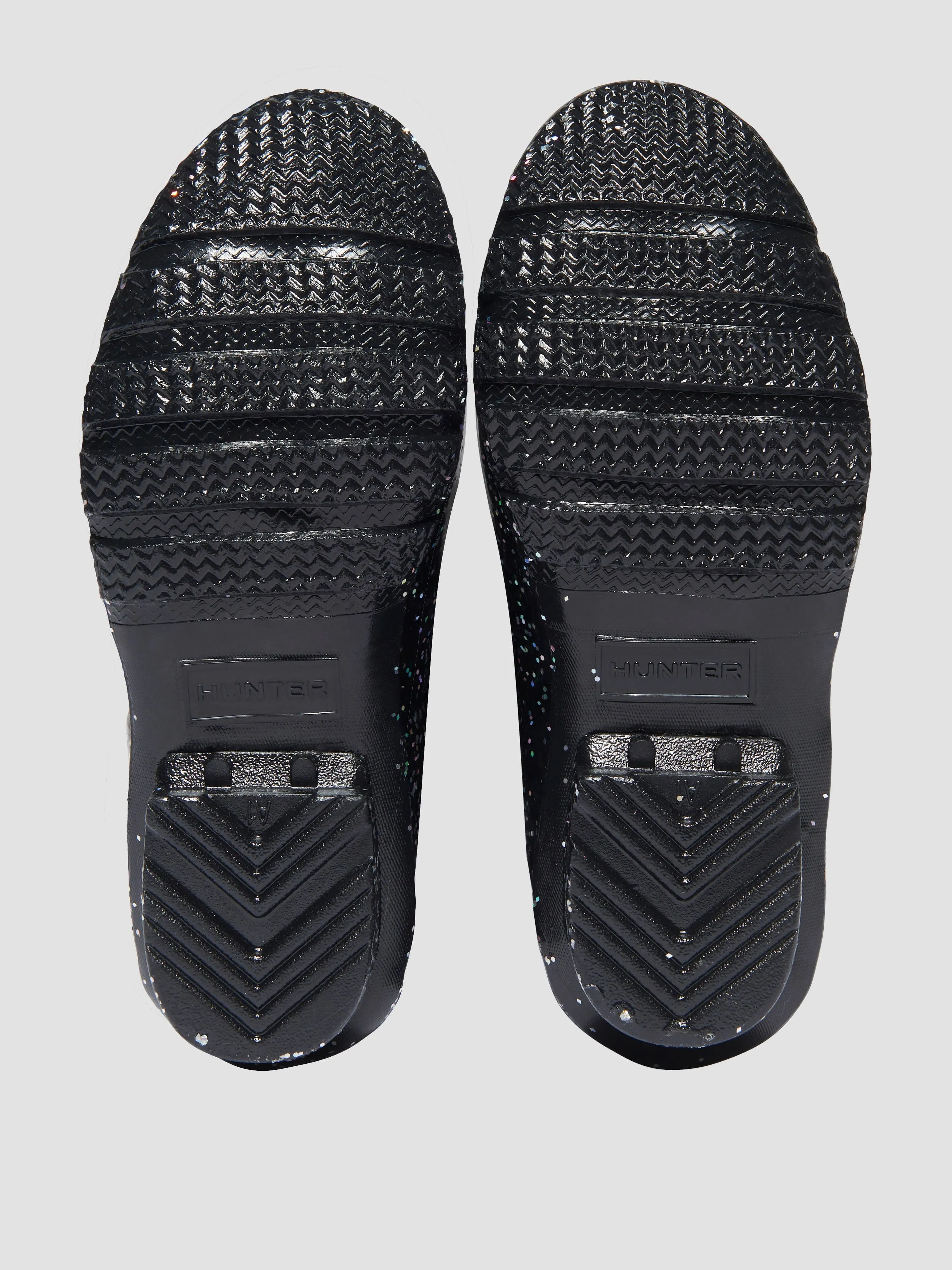 Hunter Kids Original Giant Glitter Wellingon Boots in Black