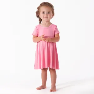 Infant & Toddler Girls Pink Lemonade Buttery Soft Viscose Made from Eucalyptus Twirl Dress Gerber Childrenswea