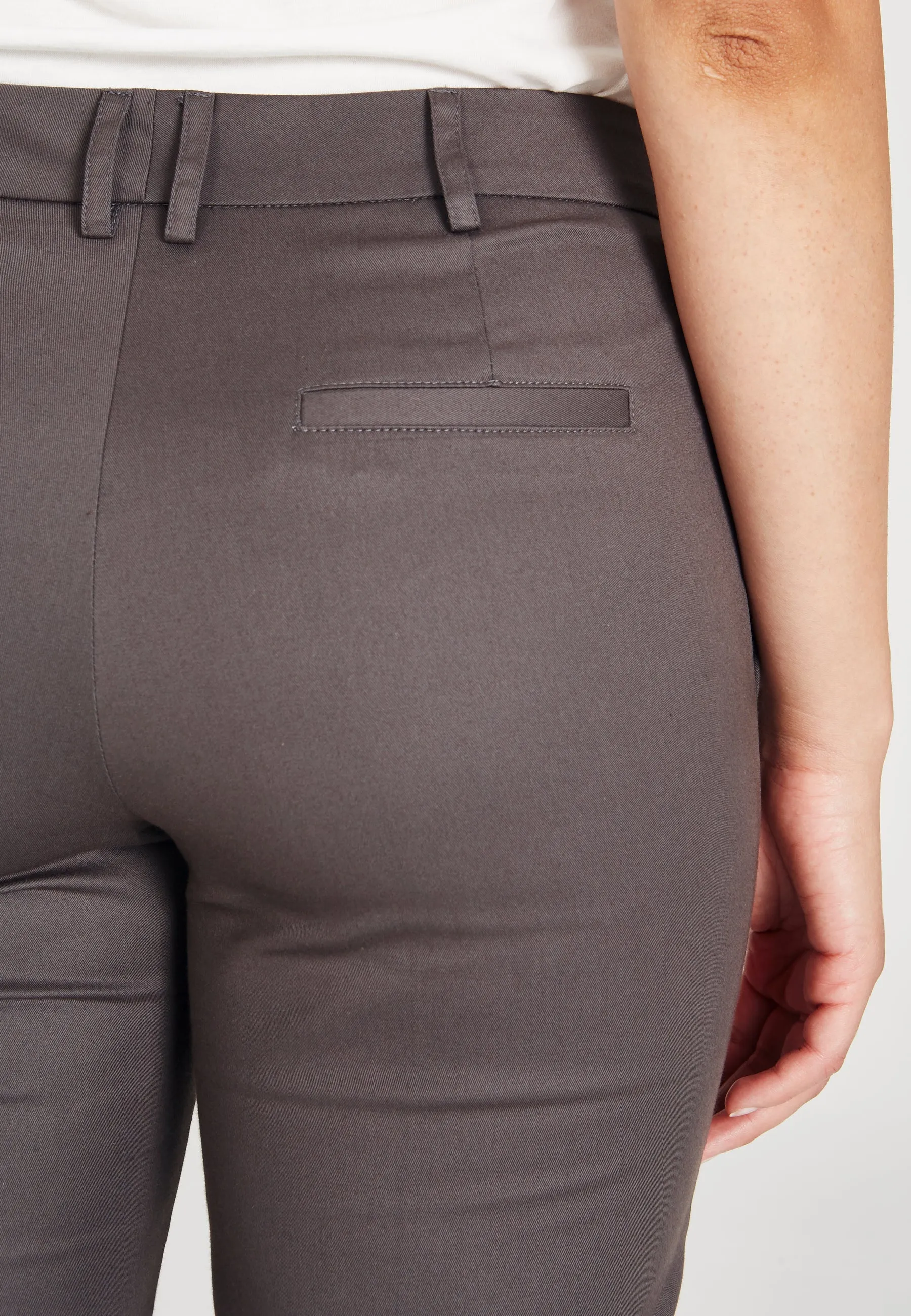 Ironing Pleat Trousers MONICA In Organic Cotton - Dark Grey Givn Berlin