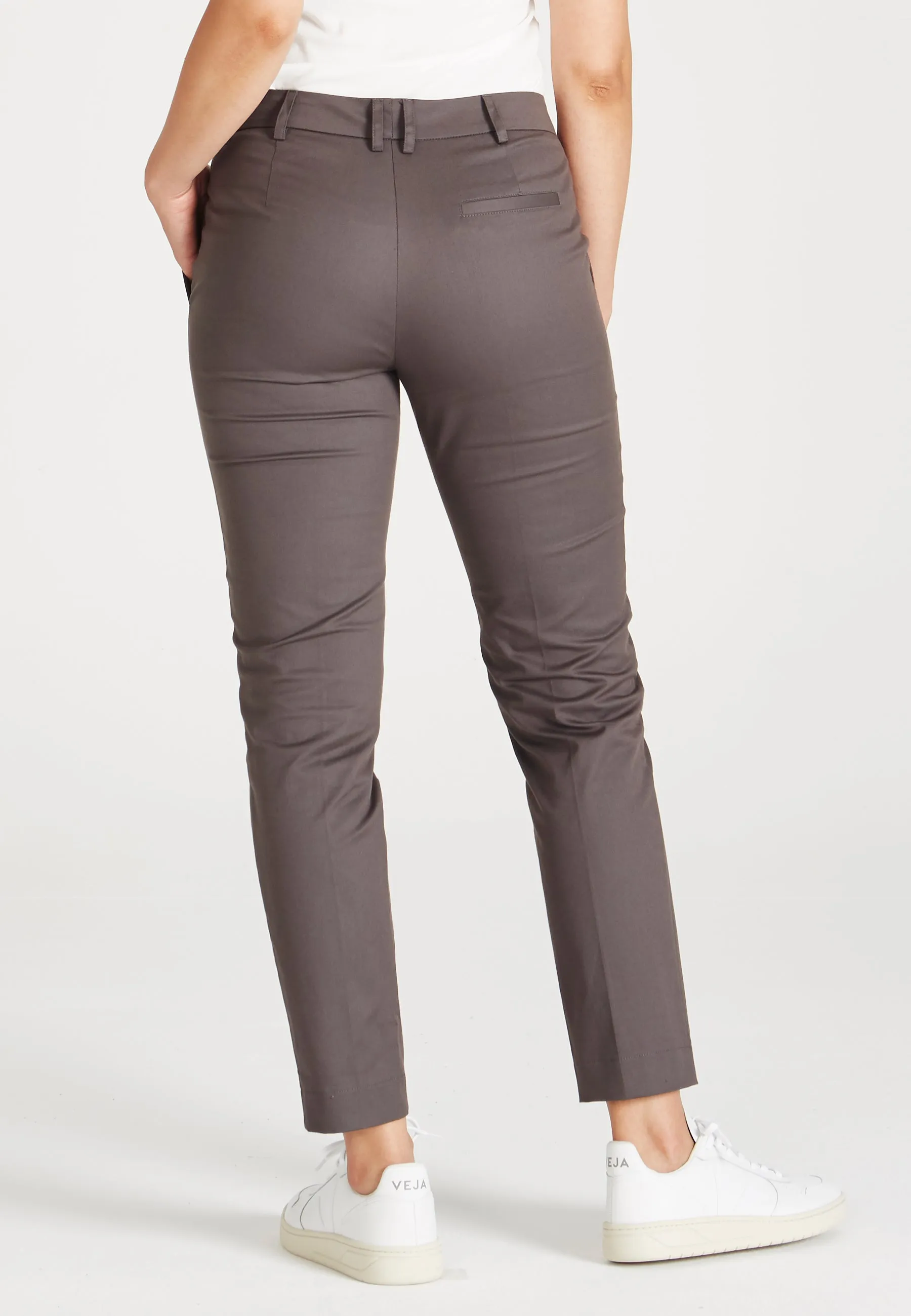 Ironing Pleat Trousers MONICA In Organic Cotton - Dark Grey Givn Berlin