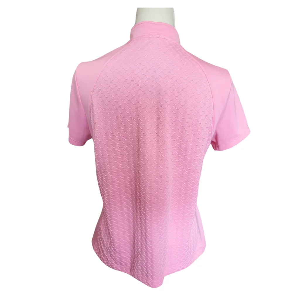 Izod Performx Movement Pink Textured 1/4 Zip Mock Polo Size M