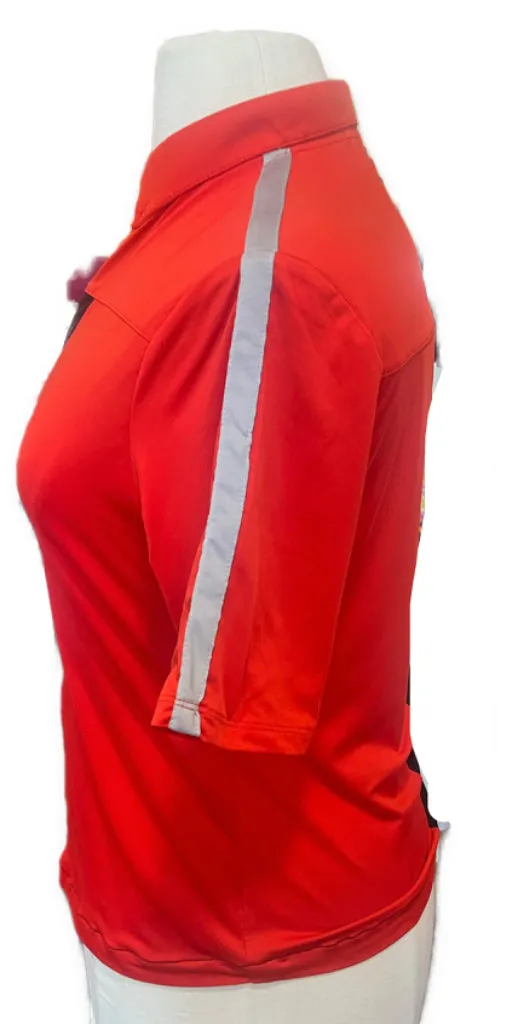 Jamie Sadock Red, Black and Gray Zip Golf Top Size L