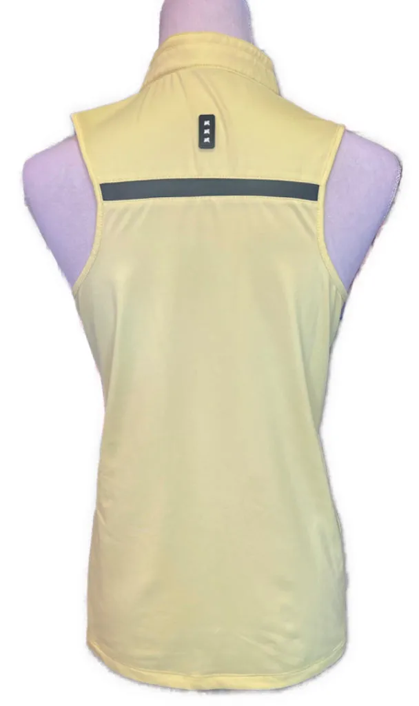 Jamie Sadock Women's Yellow Sleeveless Golf Top w/ Black Accents Size S MSp$96