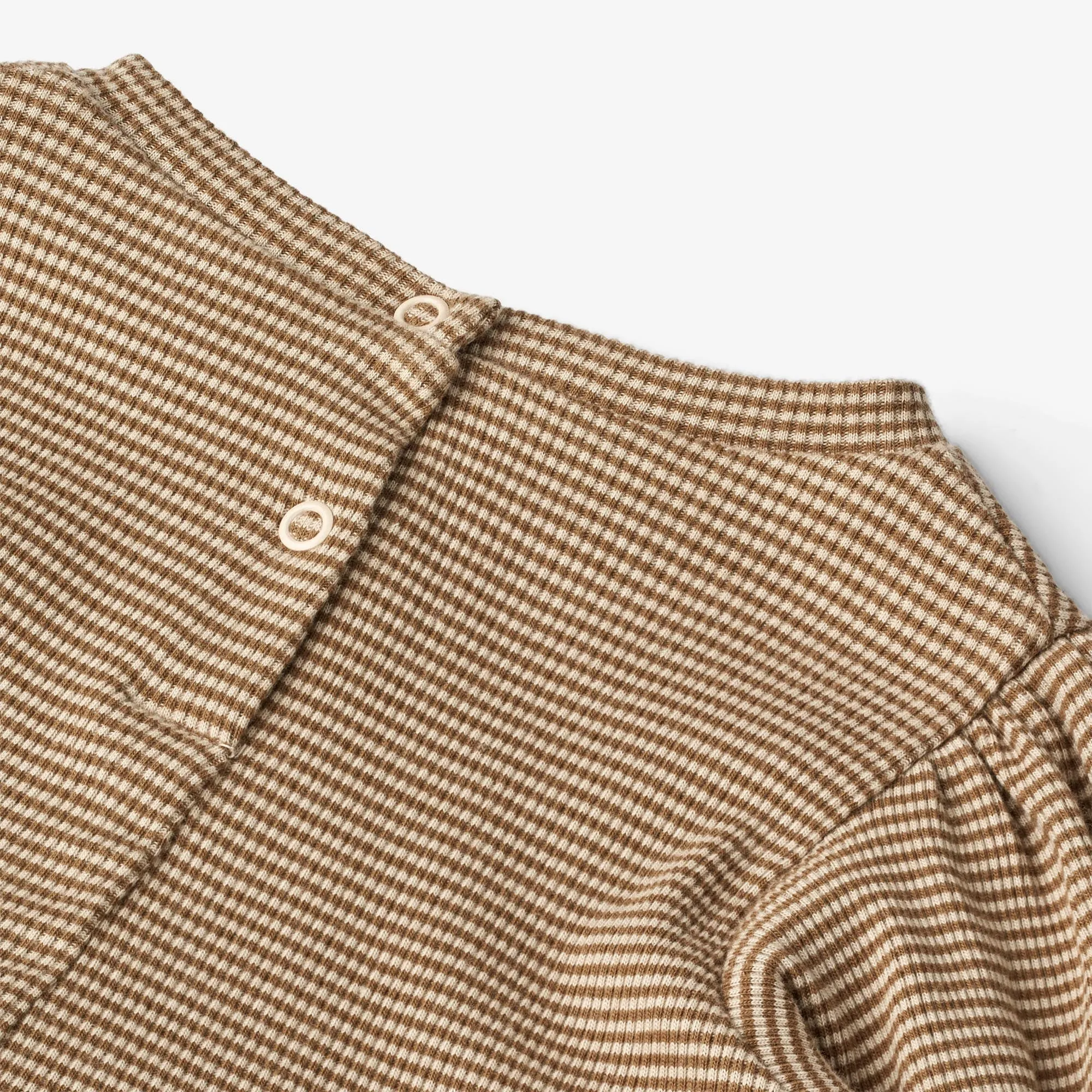 Jersey Dress Eliane | Baby - beige rib stripe Wheat