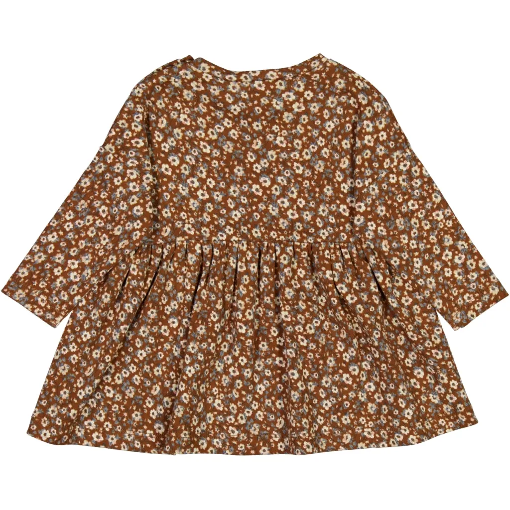 Jersey Dress Emmy - dry clay anemones Wheat