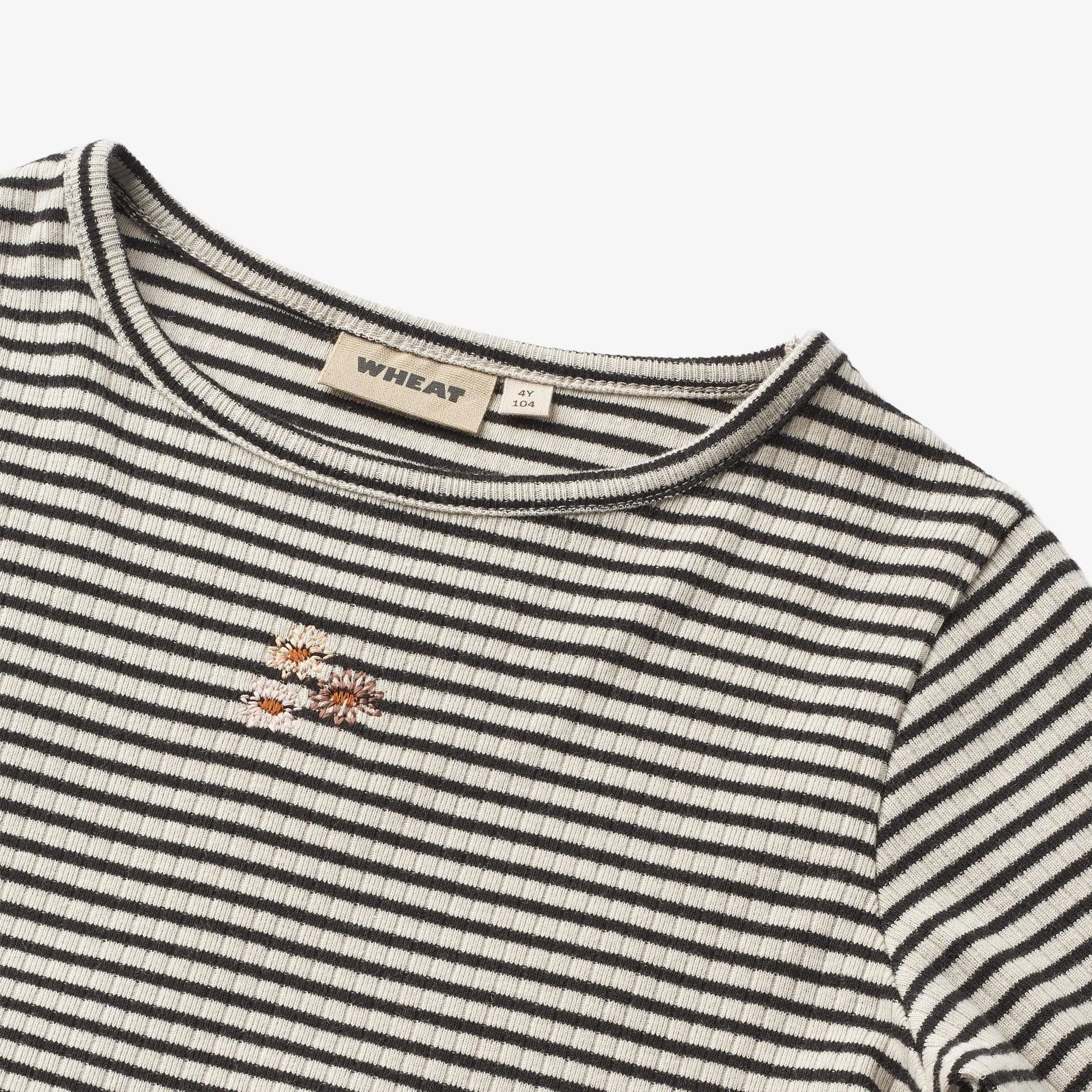Jersey Dress L/S Sessa - black stripe Wheat