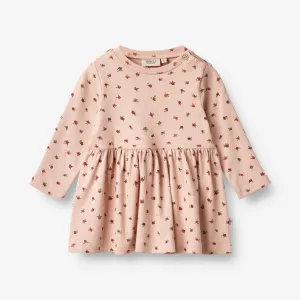 Jersey Dress Ryle | Baby - pink sand flowers Wheat