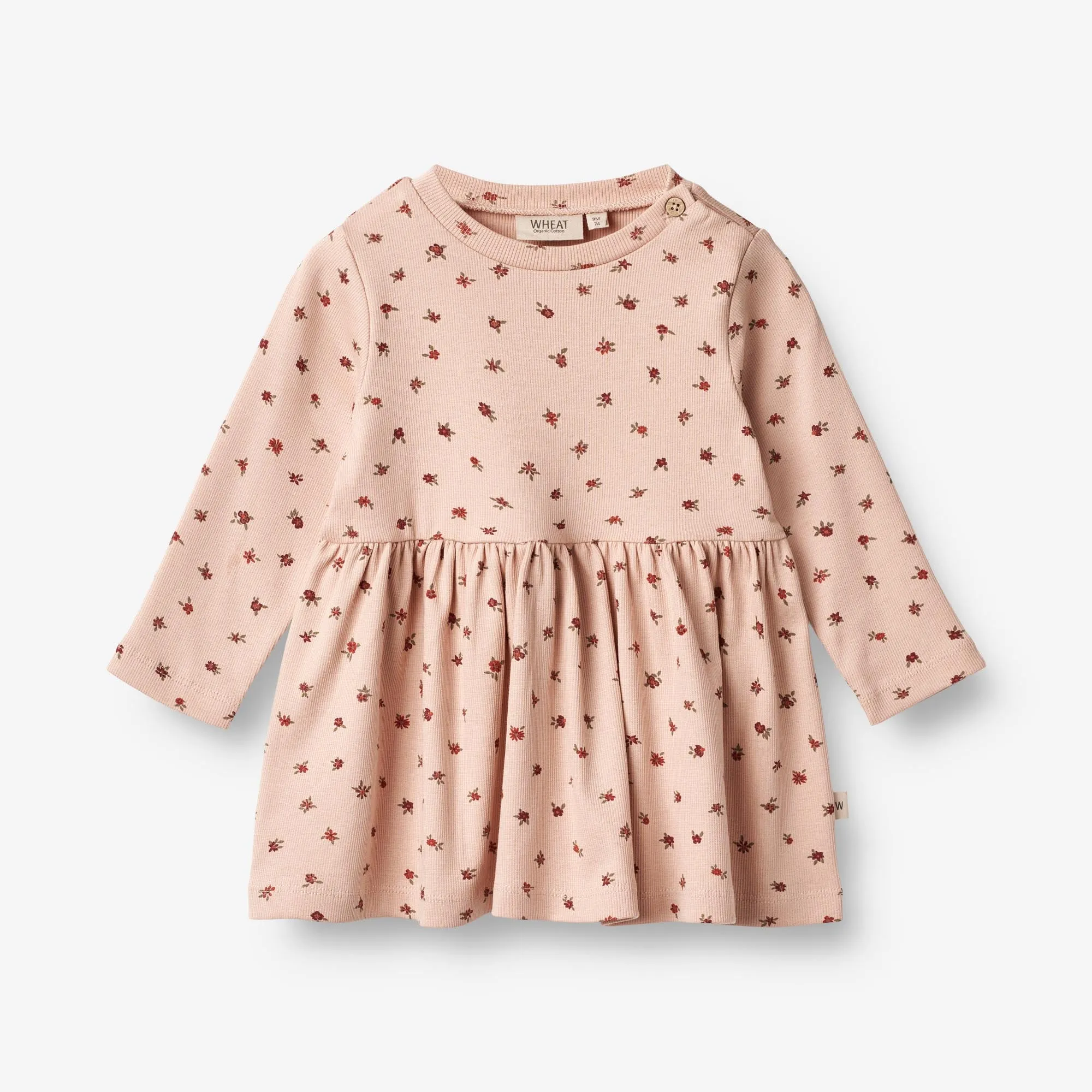 Jersey Dress Ryle | Baby - pink sand flowers Wheat