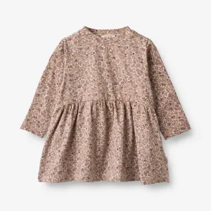 Jersey Dress Sessa | Baby - grey rose flowers Wheat