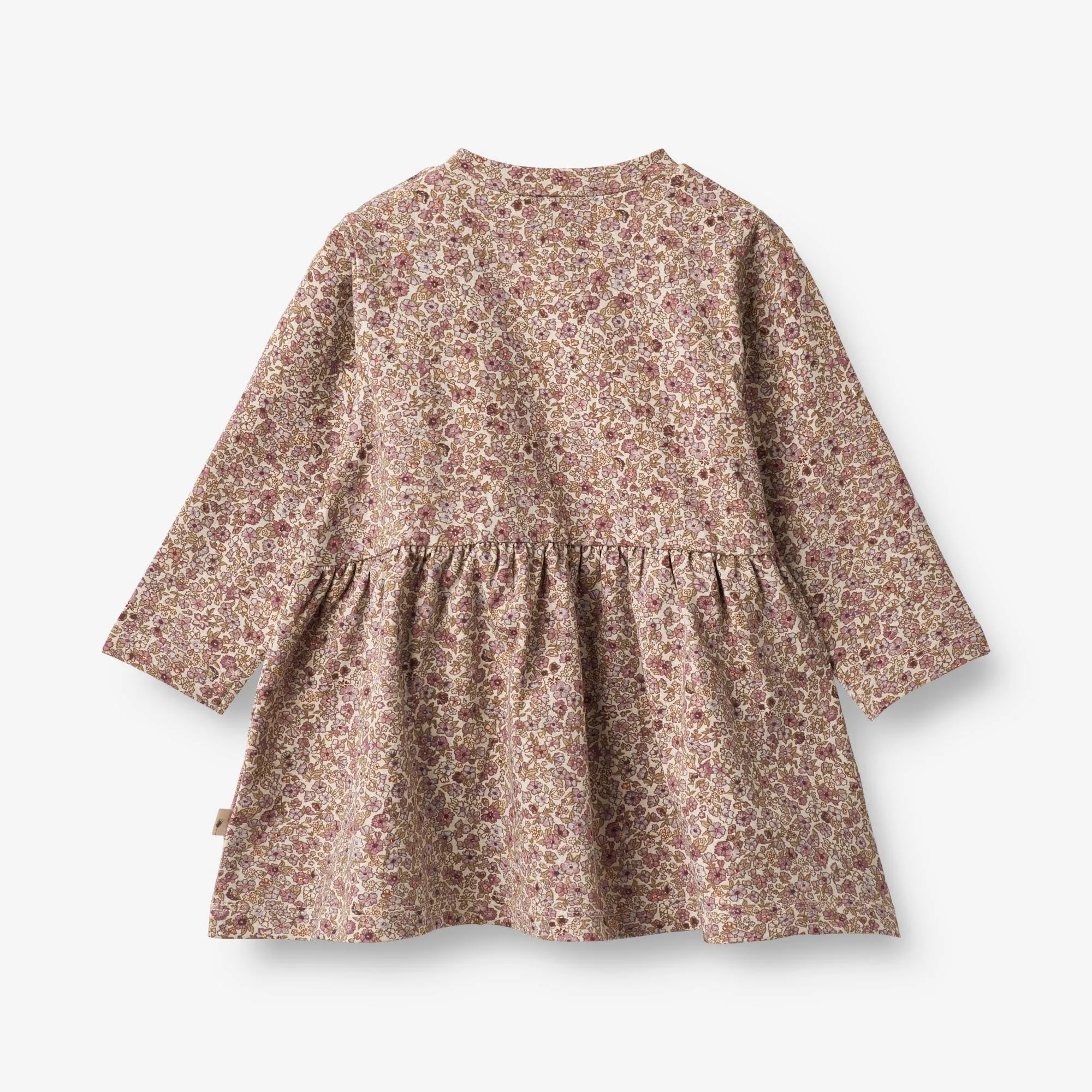 Jersey Dress Sessa | Baby - grey rose flowers Wheat
