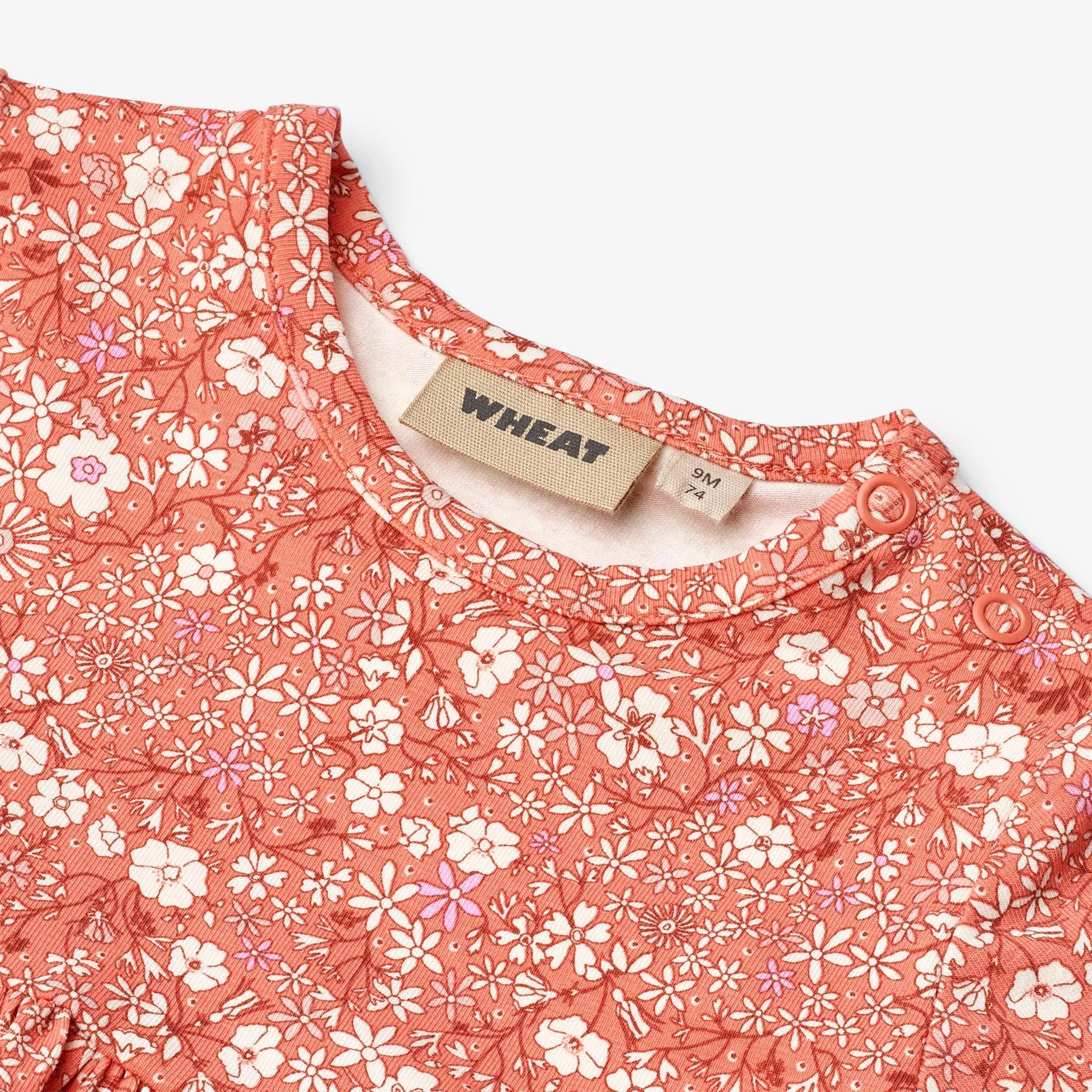 Jersey Dress SS/S Nova - coral flowers Wheat