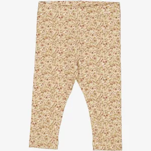 Jersey Leggings | Baby - eggshell flowers Wheat