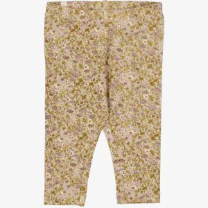 Jersey Leggings | Baby - fossil flowers Wheat