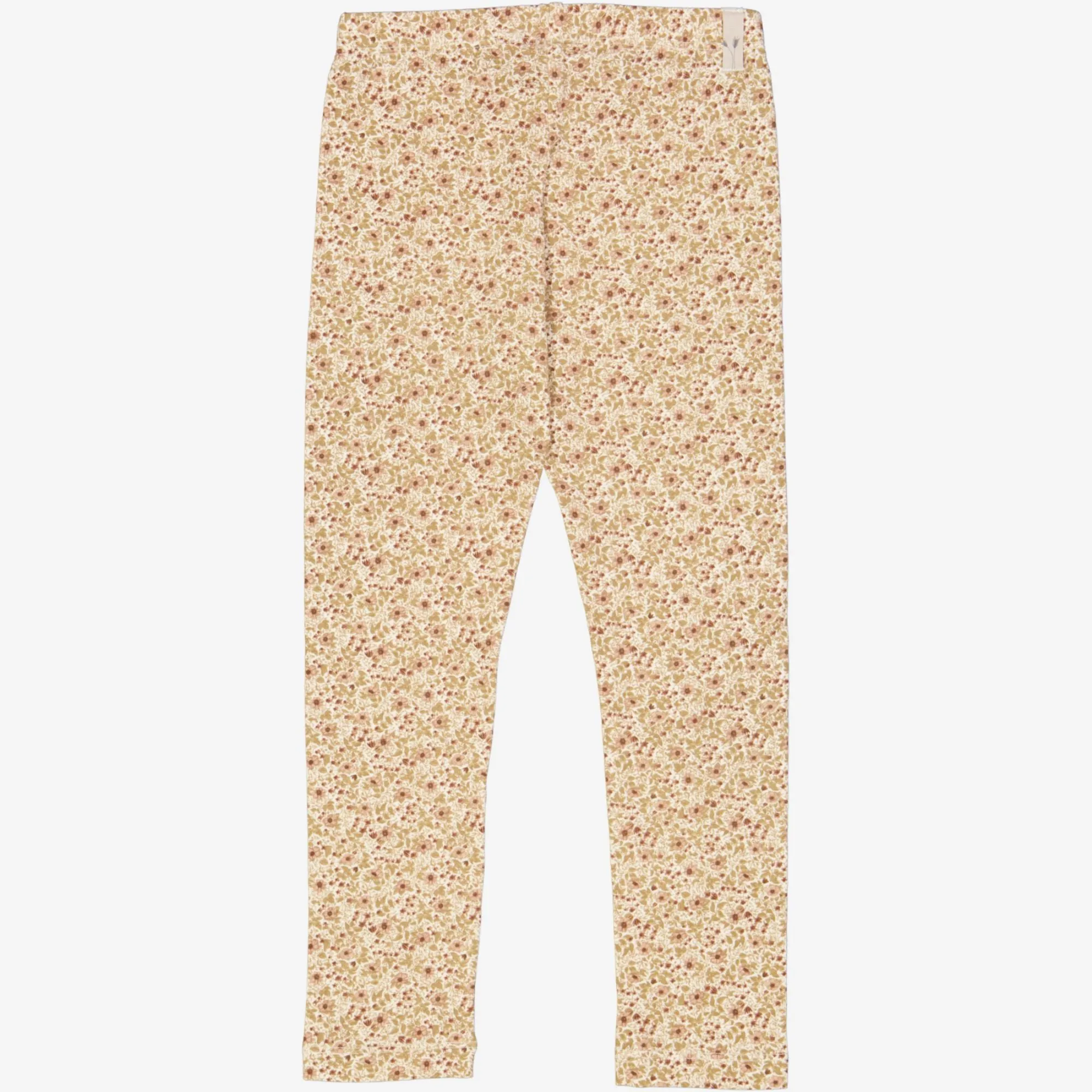 Jersey Leggings - eggshell flowers Wheat