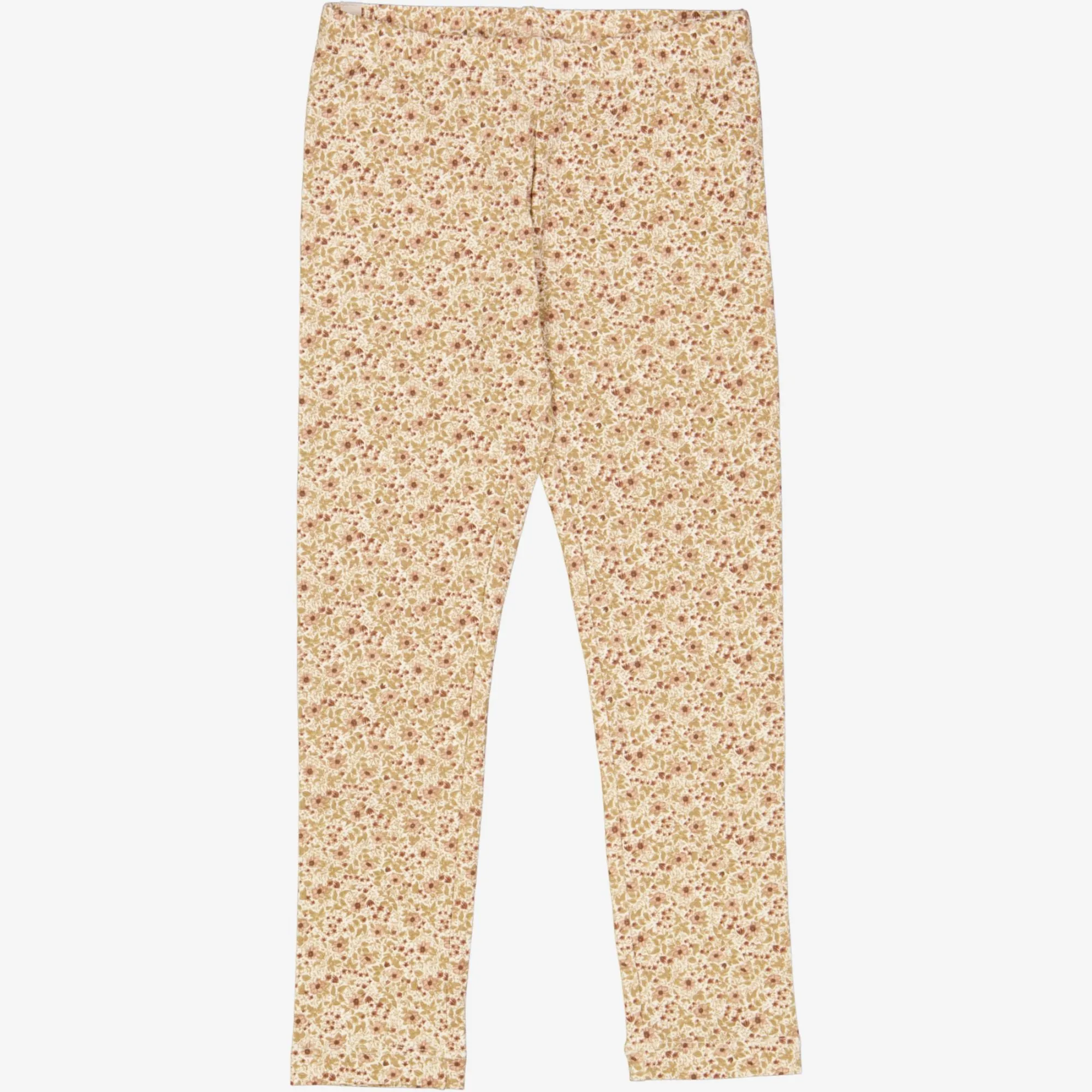 Jersey Leggings - eggshell flowers Wheat