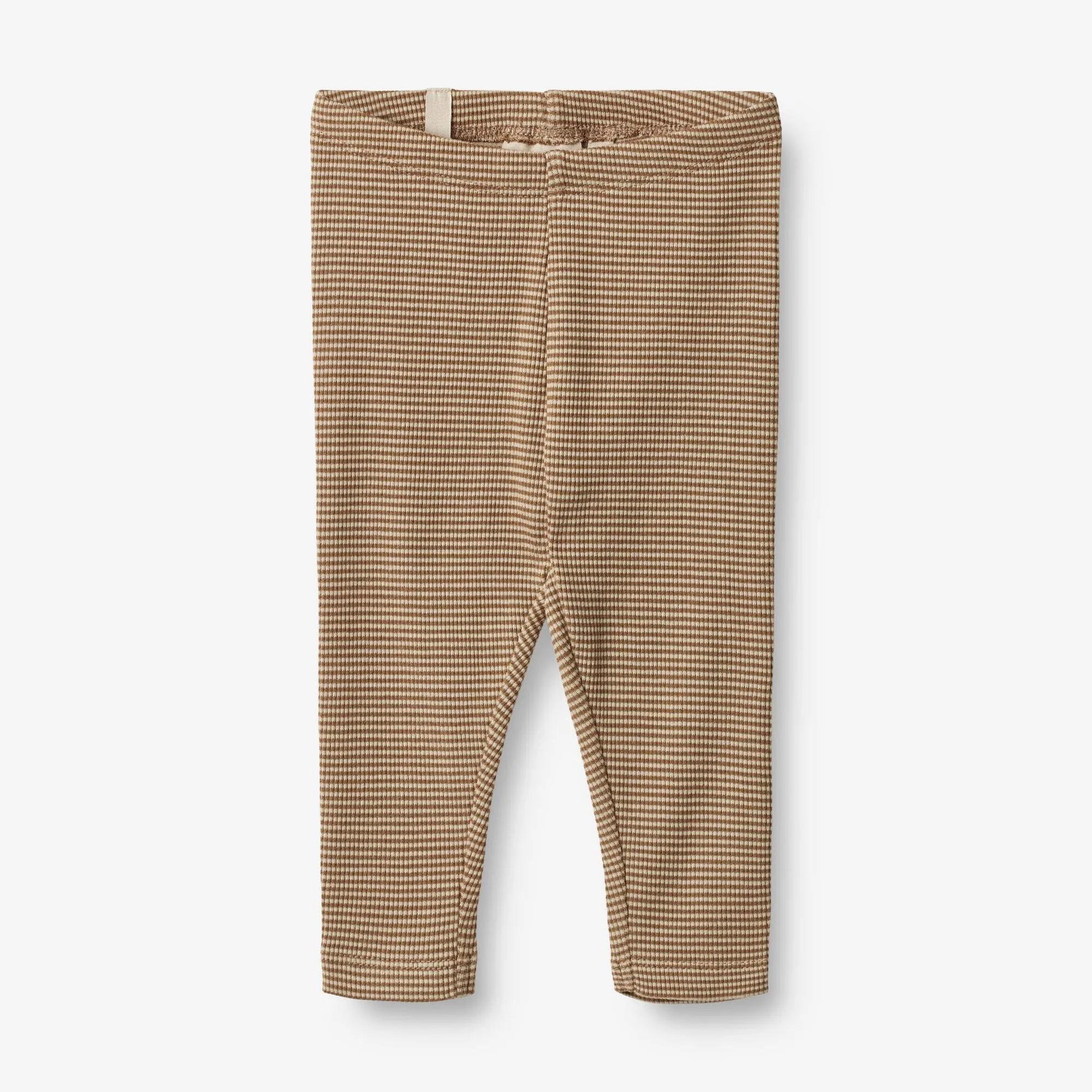 Jersey Leggings Jules | Baby - beige rib stripe Wheat
