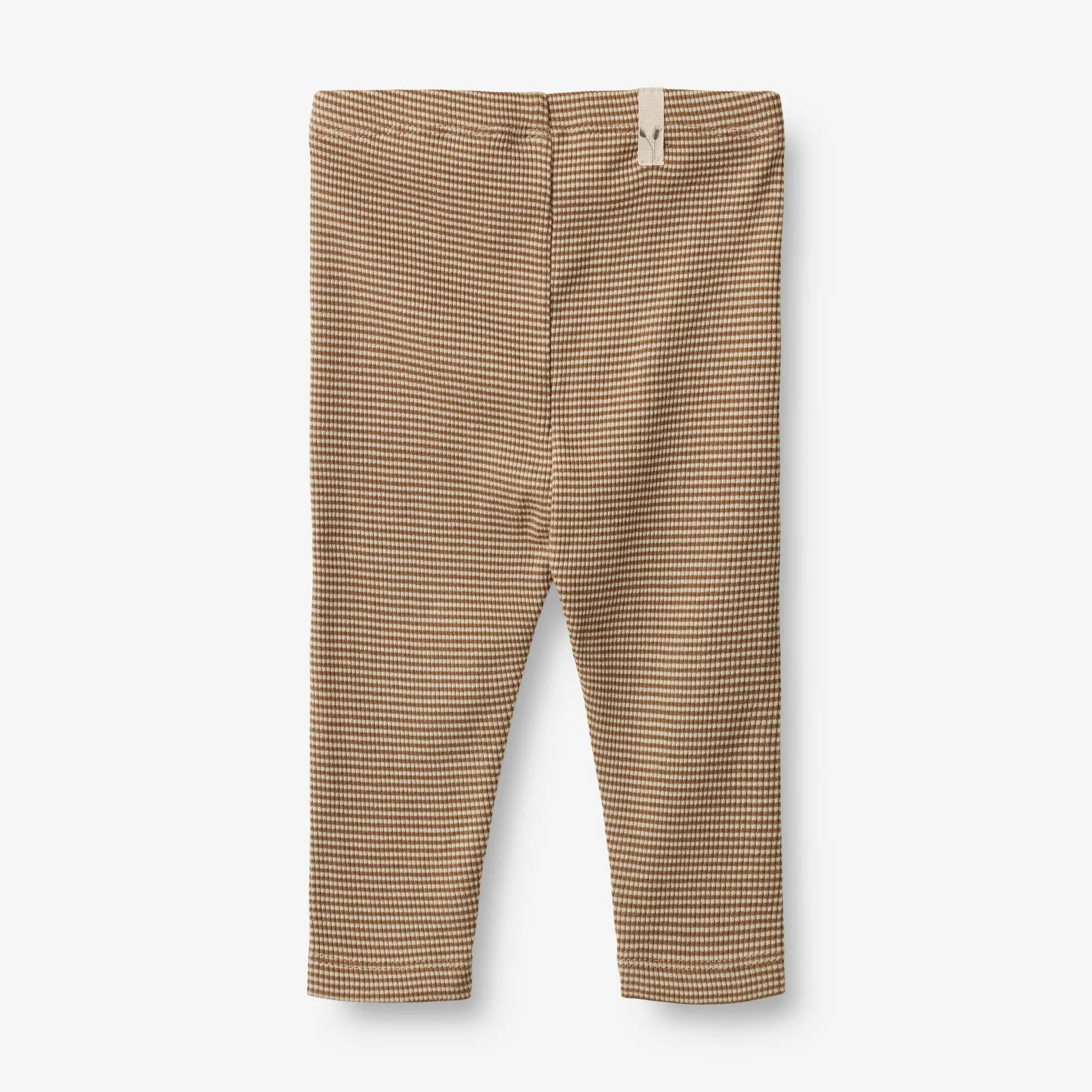 Jersey Leggings Jules | Baby - beige rib stripe Wheat