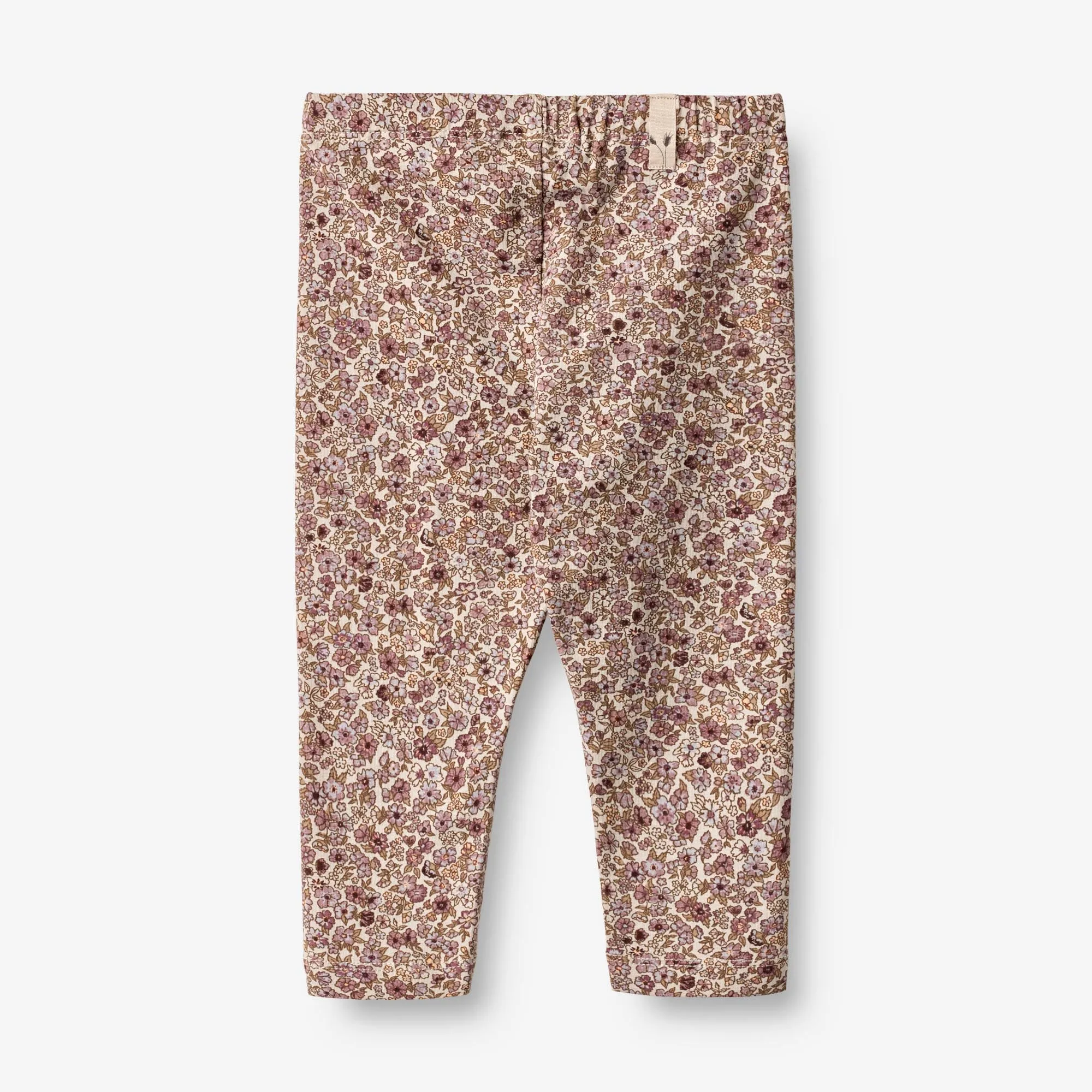 Jersey Leggings Jules | Baby - grey rose flowers Wheat