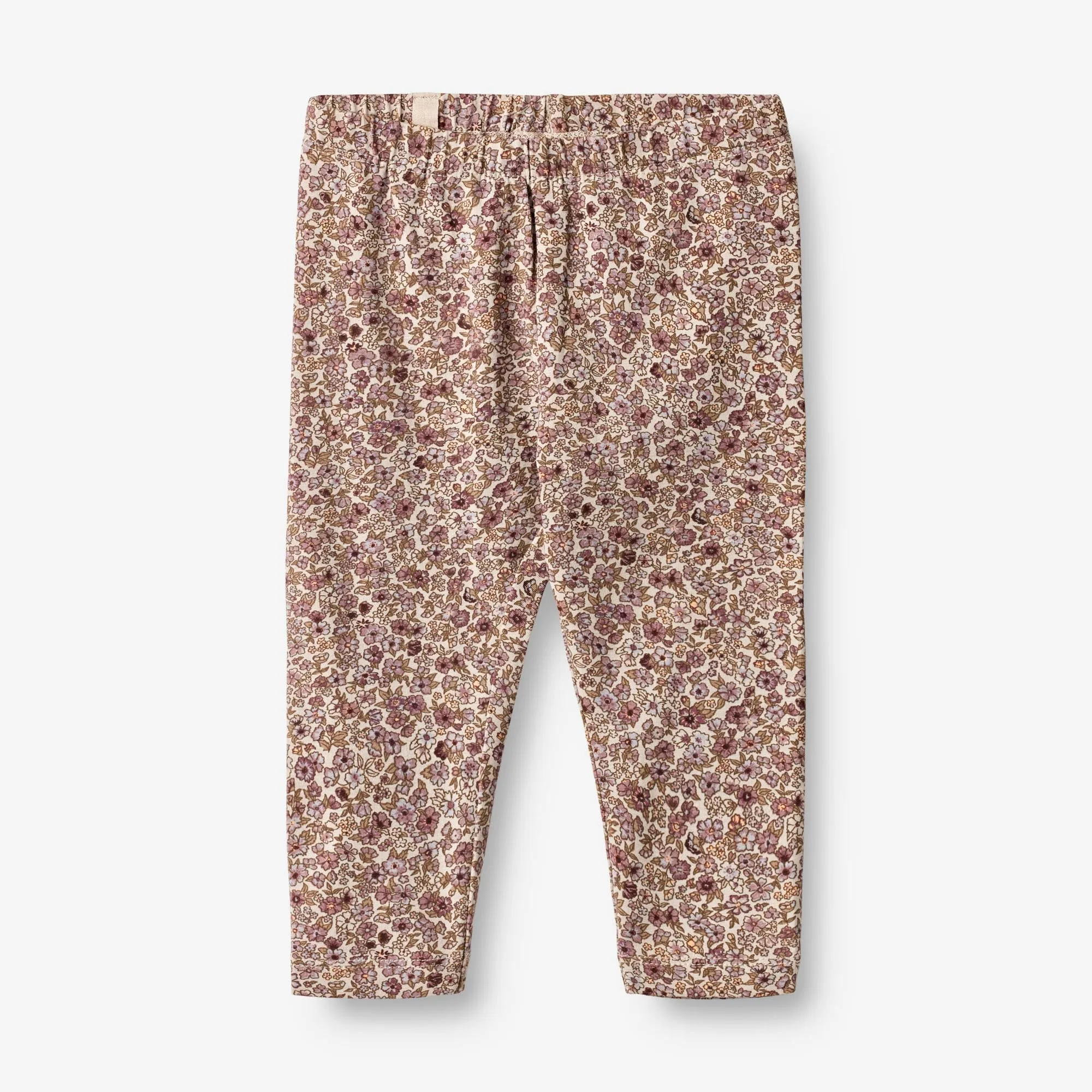Jersey Leggings Jules | Baby - grey rose flowers Wheat