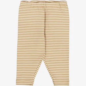 Jersey Pants Silas | Baby - cappuccino stripe Wheat