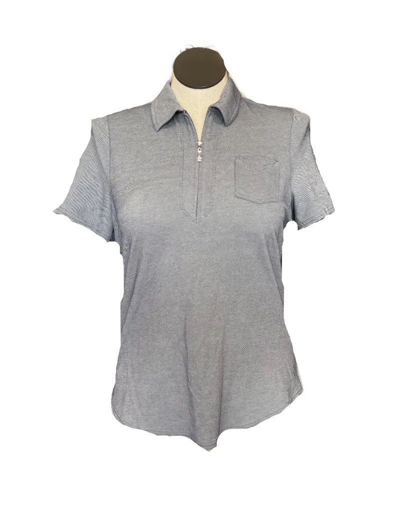 Jofit Blue Denim Blue Short Sleeve Women's Golf Polo Size XL MSP$90