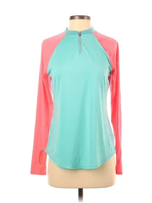 Jofit Women's Long Sleeve Crew UV Protection Top - Aqua/Coral Size S MSP$80