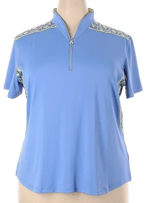 Kate Lord Periwinkle Tulip Collared Golf Polo Size 2XL