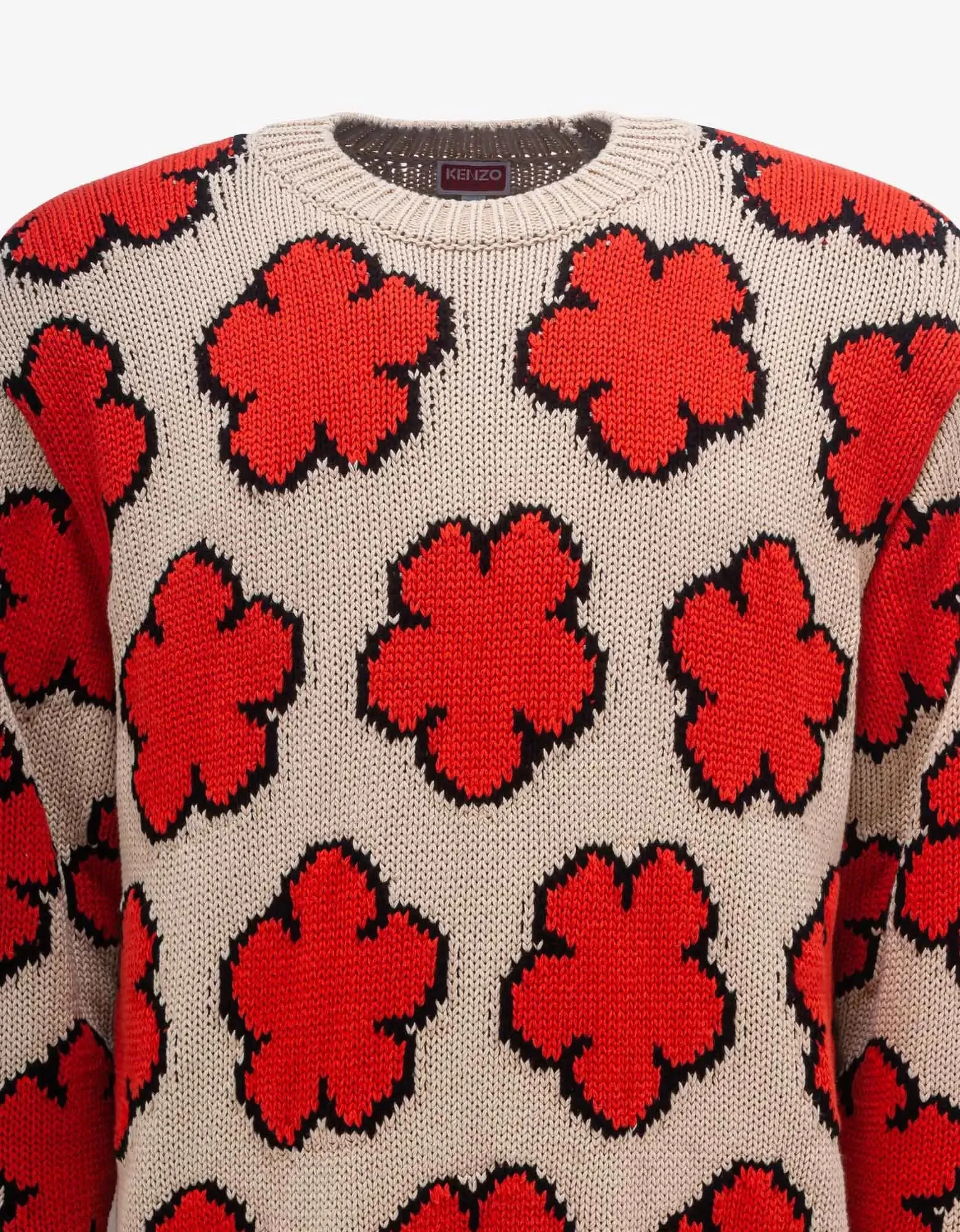 Kenzo Ecru 'Boke Flower' Sweater