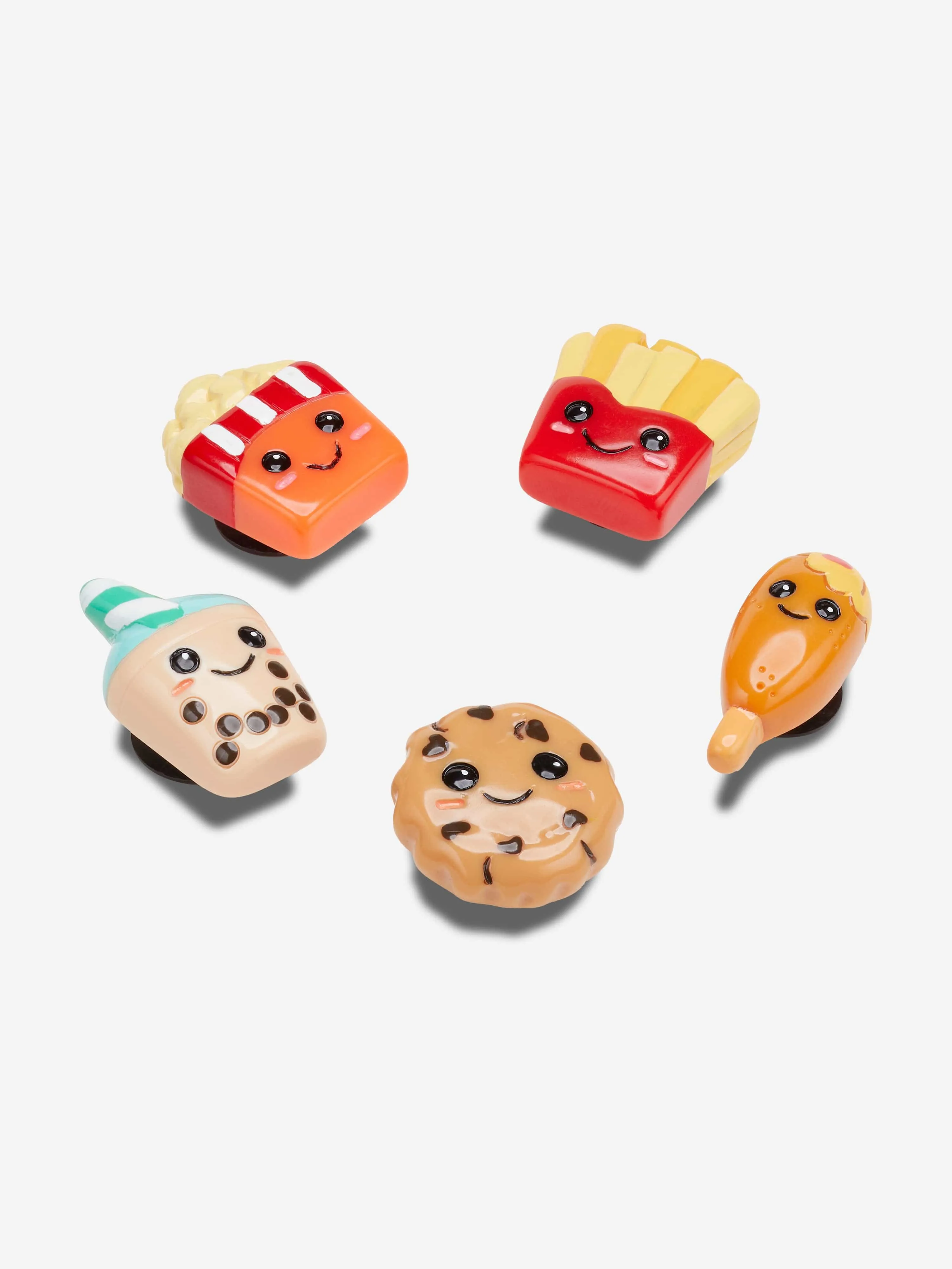 Kids Bad But Cute Foods Jibbitz 5 Pack in Multicolour