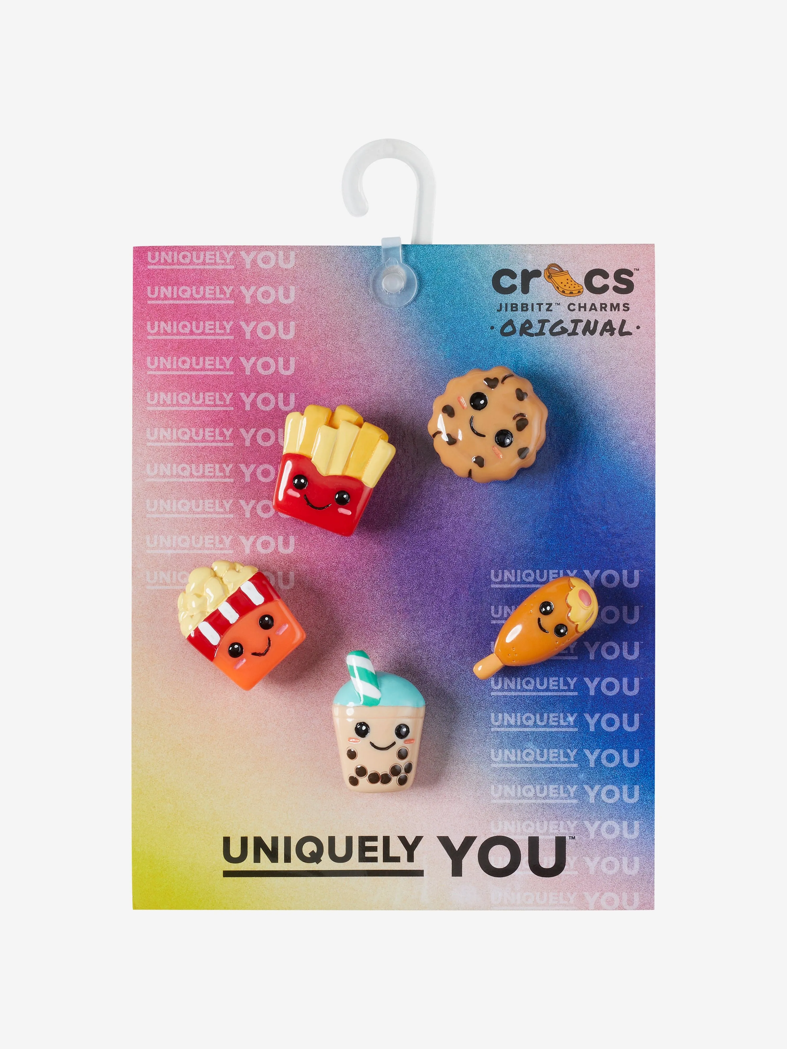 Kids Bad But Cute Foods Jibbitz 5 Pack in Multicolour