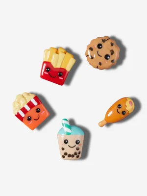 Kids Bad But Cute Foods Jibbitz 5 Pack in Multicolour
