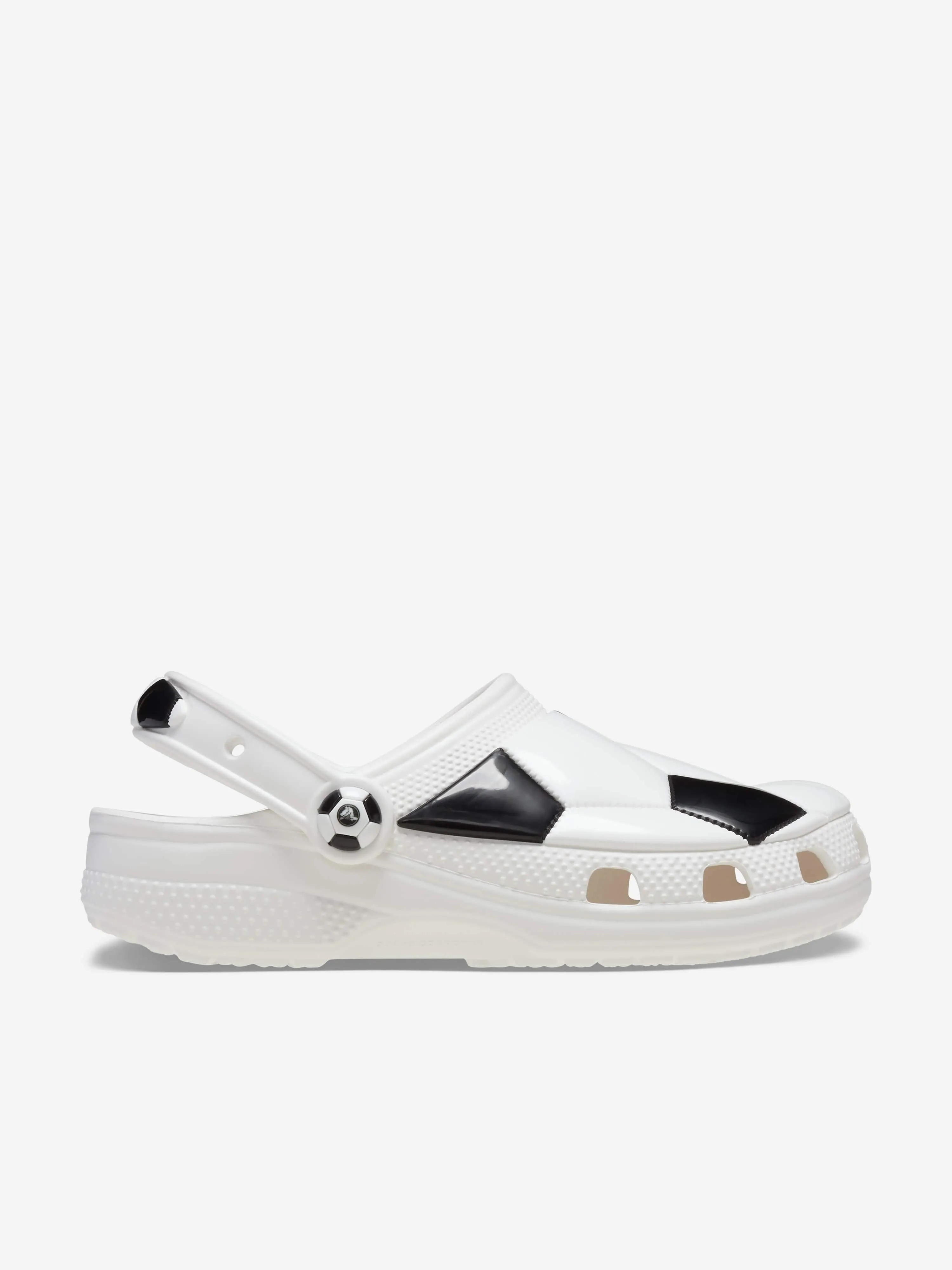 Kids Classic Soccer Ball Clog in White