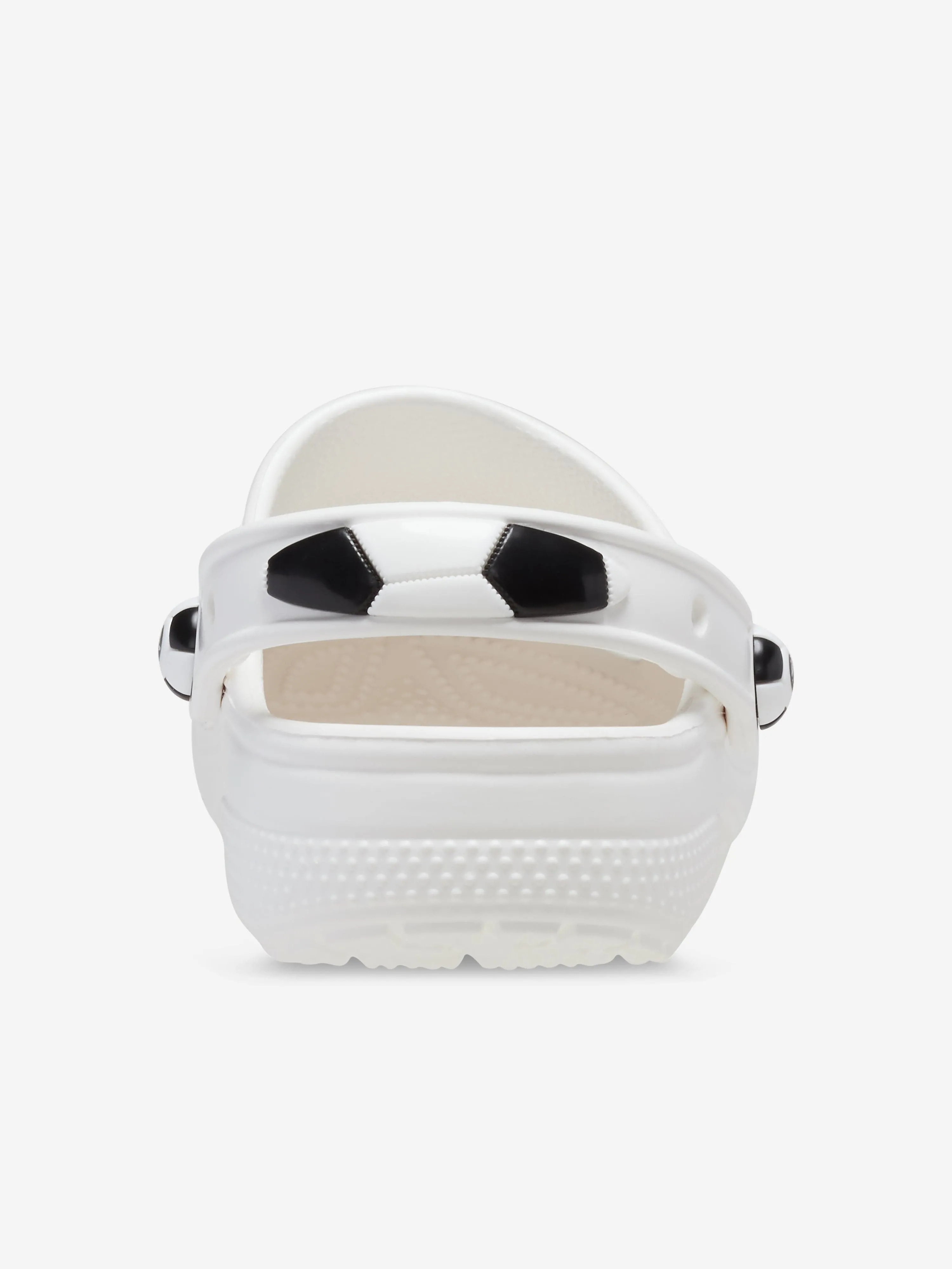 Kids Classic Soccer Ball Clog in White