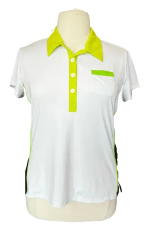 Kinona White, Black, and Green Short Sleeve Golf Polo MSP$100