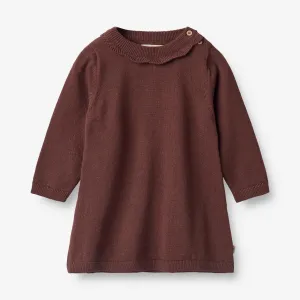 Knit Dress Nannie | Baby - aubergine Wheat