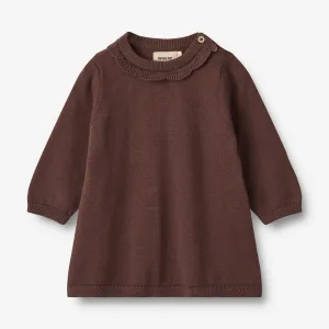 Knit Dress Nannie - eggplant Wheat