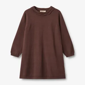 Knit Dress Nannie - eggplant Wheat