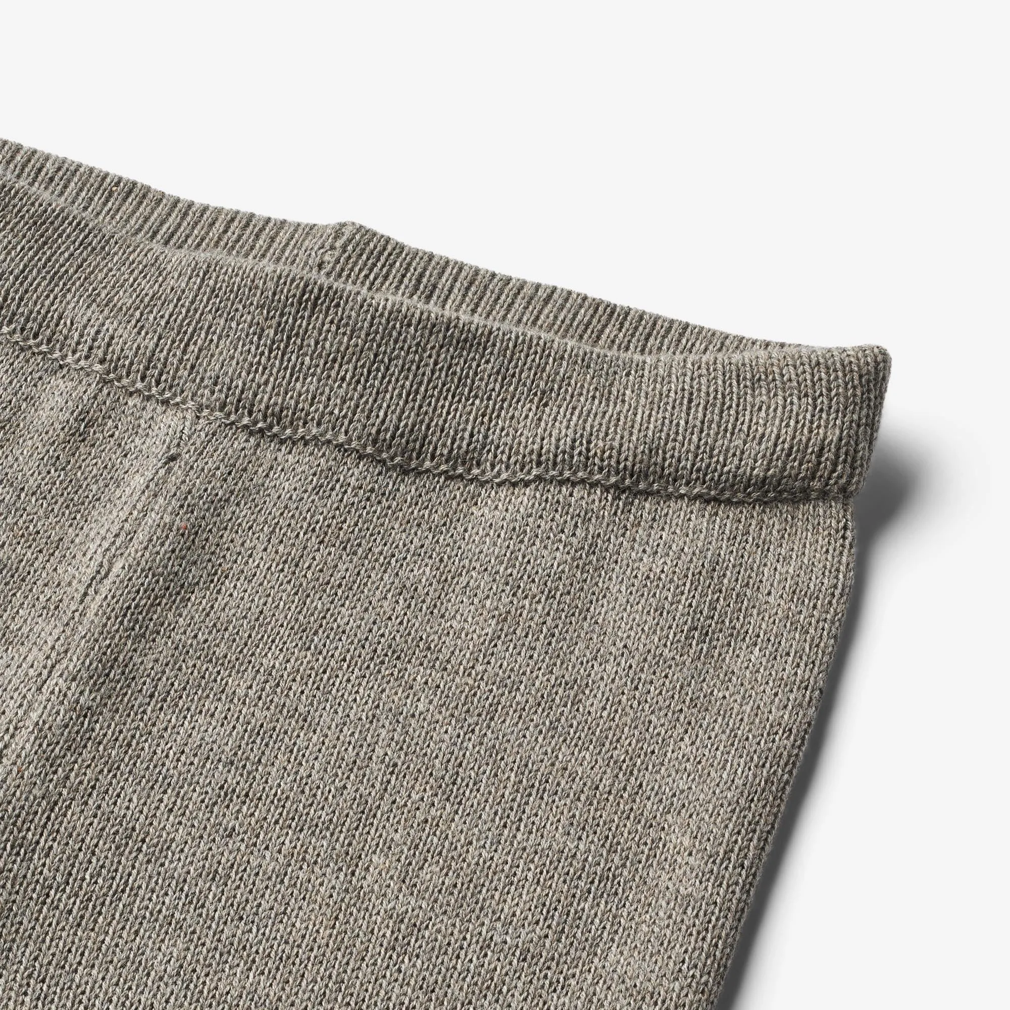 Knit Trousers Neel - warm grey melange Wheat