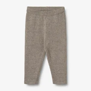 Knit Trousers Neel - warm grey melange Wheat