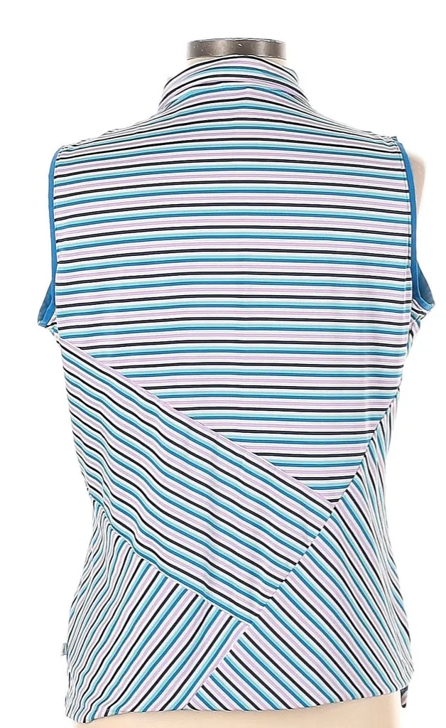 Lady Hagen Blue Multicolored Sleeveless Golf Top Size L MSP$45
