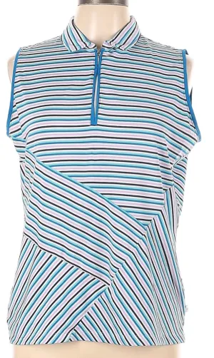 Lady Hagen Blue Multicolored Sleeveless Golf Top Size L MSP$45