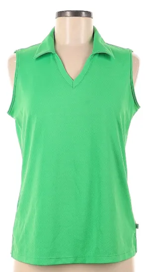 Lady Hagen Green Sleeveless Golf Polo Size M